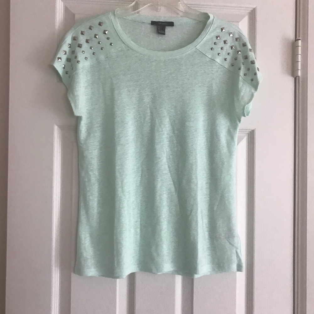 NWOT Forever 21 Shoulder Studded Top